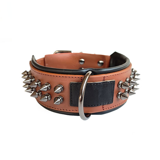 Premium Leather Dog Collar with Detachable Bandana