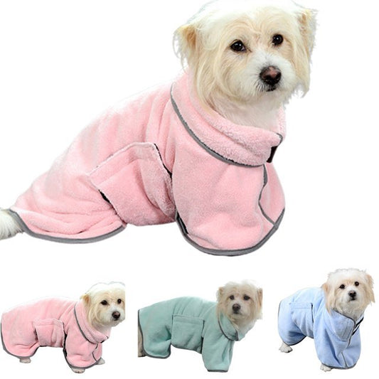 Quick-Dry Pet Bathrobe for Dogs & Cats